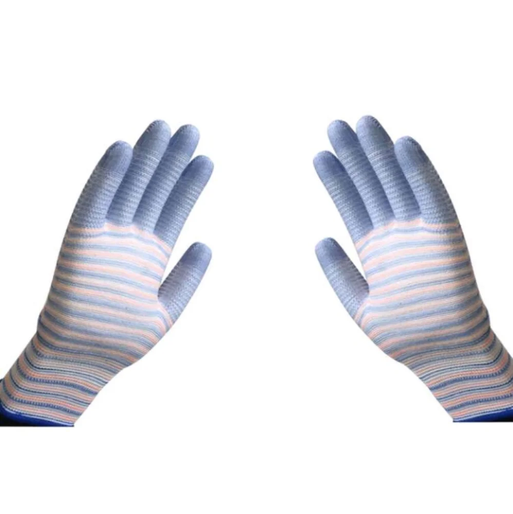 12 Pairs/set Multicolor Striped Latex Coated Gardening Work Gloves, Anti-slip